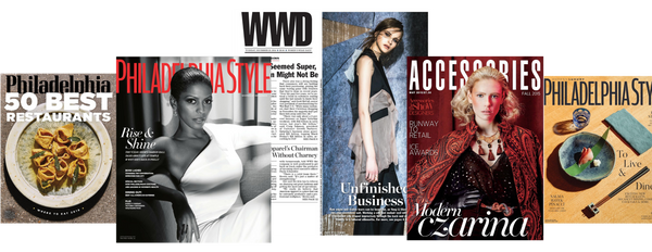 Collage of magazine covers Philadelphia-Style Accessories WWD Philadelphia-Magazine
