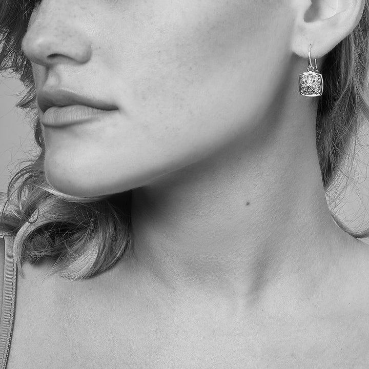 gold pave earrings