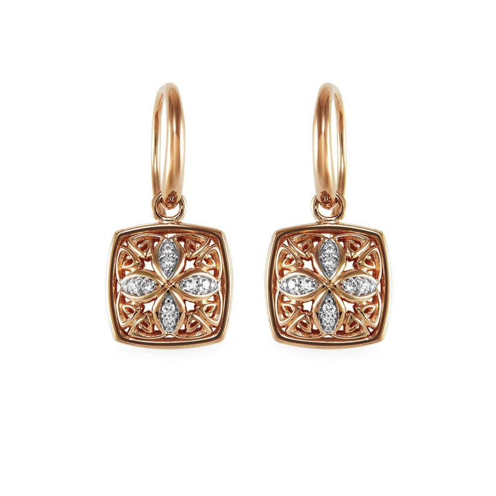 rose gold drop earrings