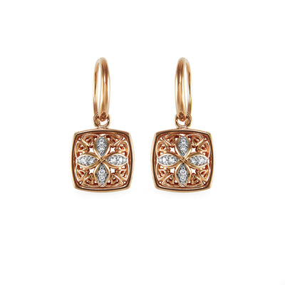 rose gold drop earrings