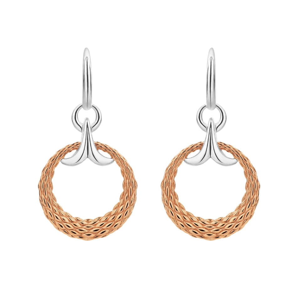 Capulet Drop Earring - Two Tone Rose + Silver