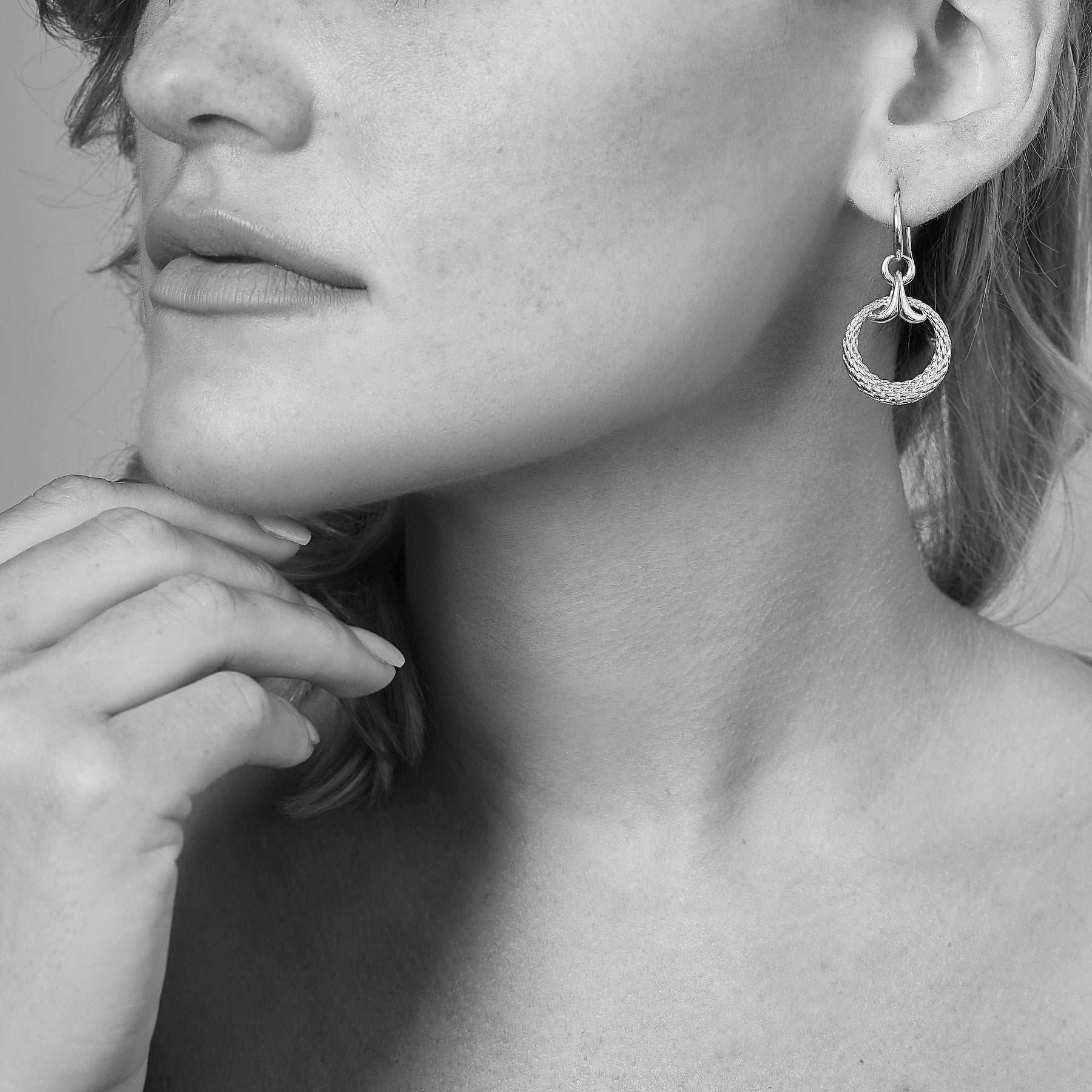 Sterling Silver Drop Earring | Hardware Drop Earrings – REALM Fine ...