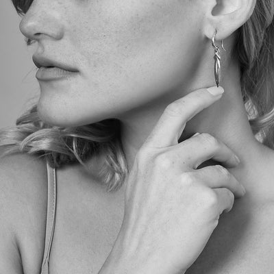 rose gold vermeil drop earring