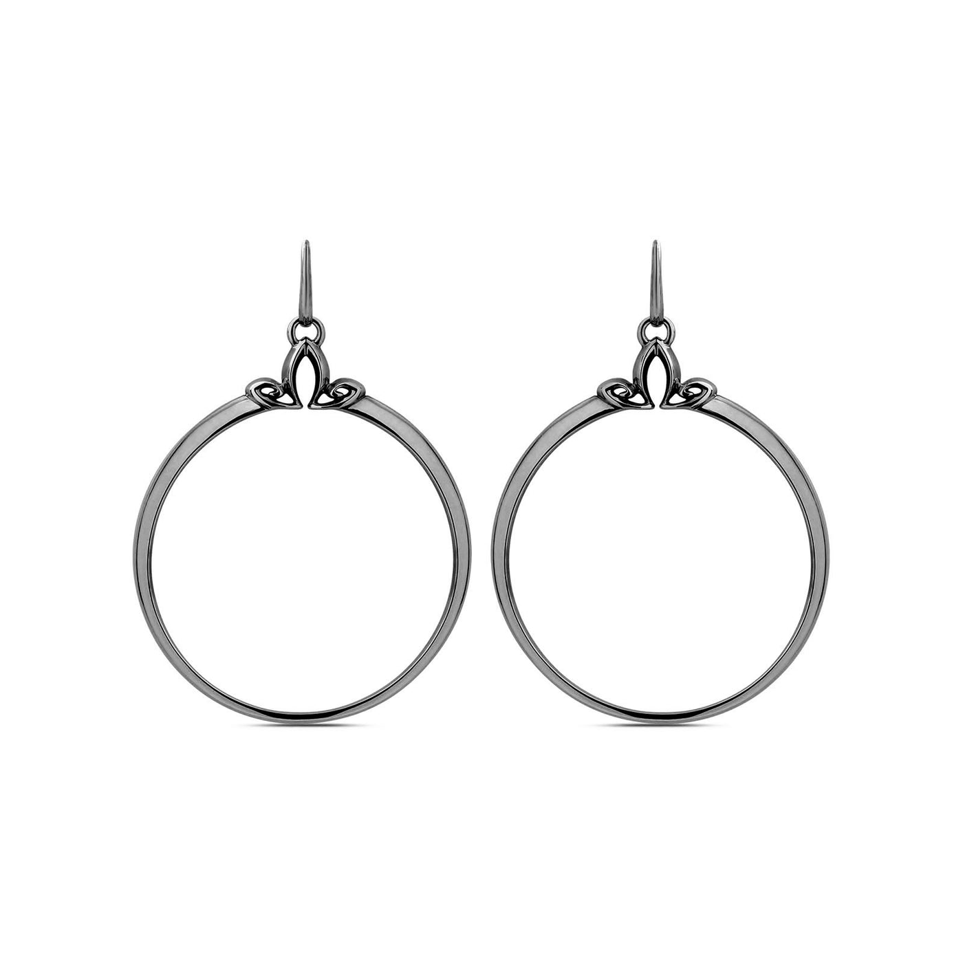 black ruthenium hoops