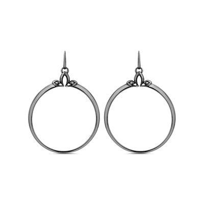 black ruthenium hoops