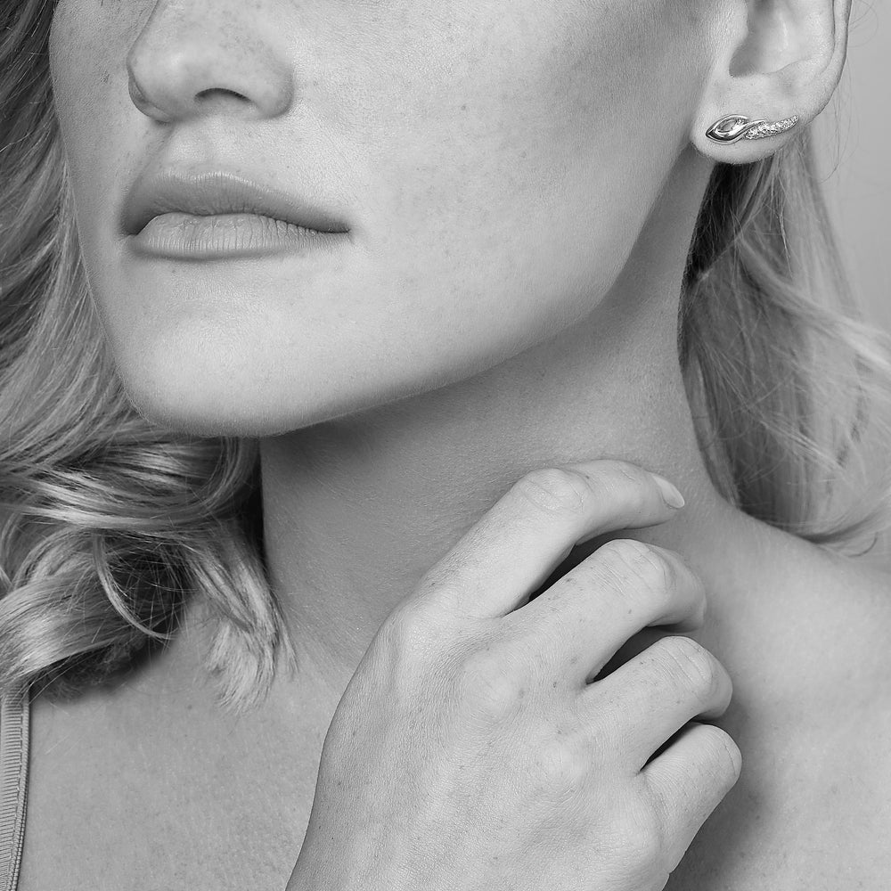 two tone crawler earring