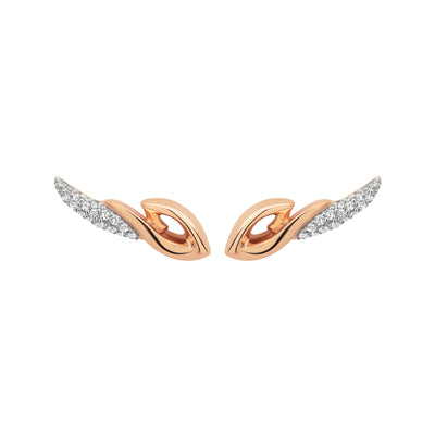 Promise Pavé Contour Earring - 18K Rose Gold Vermeil + CZ Blanc