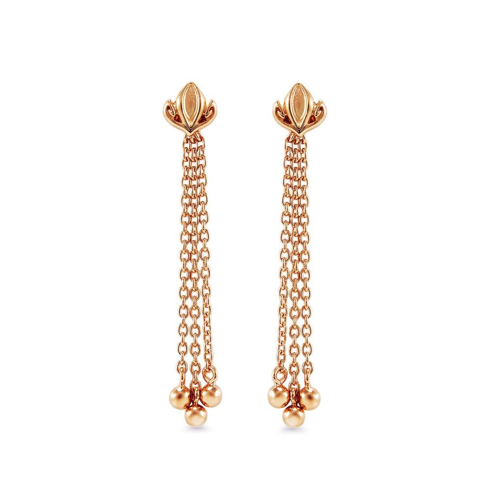 rose gold tassel earring