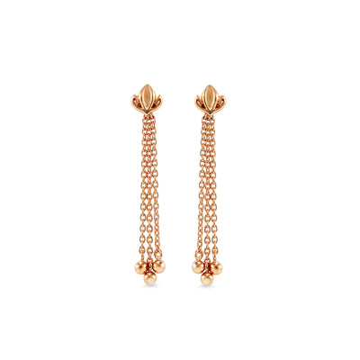 rose gold tassel earring