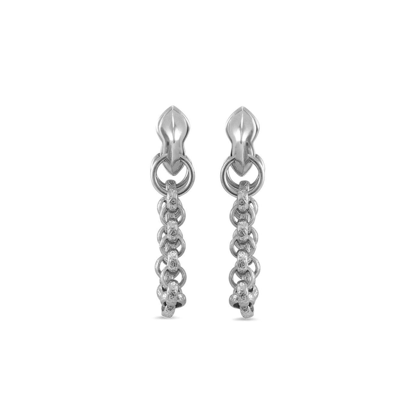 silver chain earring