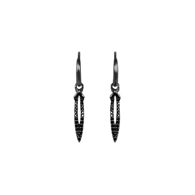 black ruthenium drop earrings