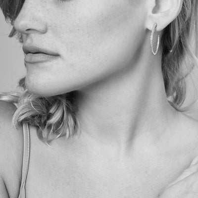 silver hoop earrings