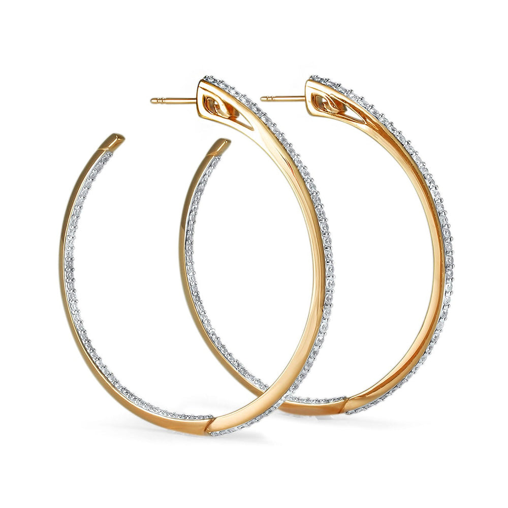 large rose gold hoop earrings