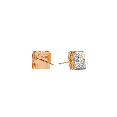 rose gold stud earrings