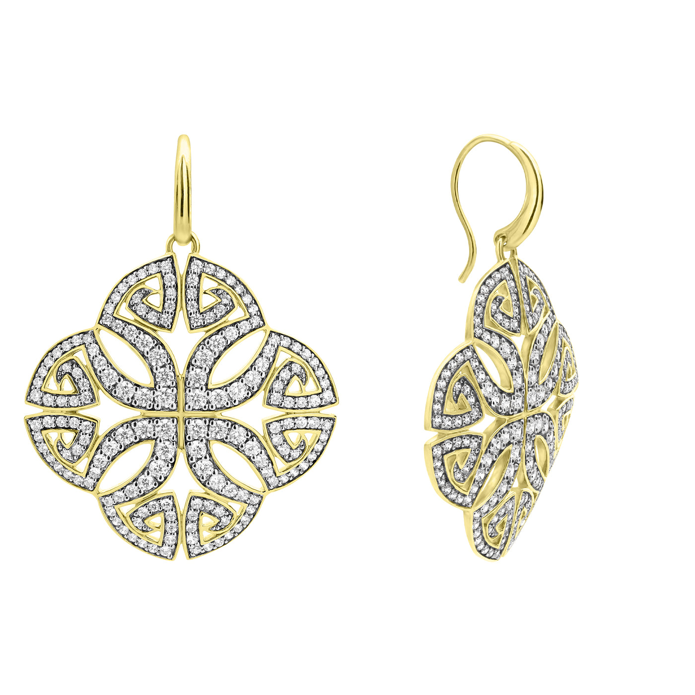 pave drop earrings