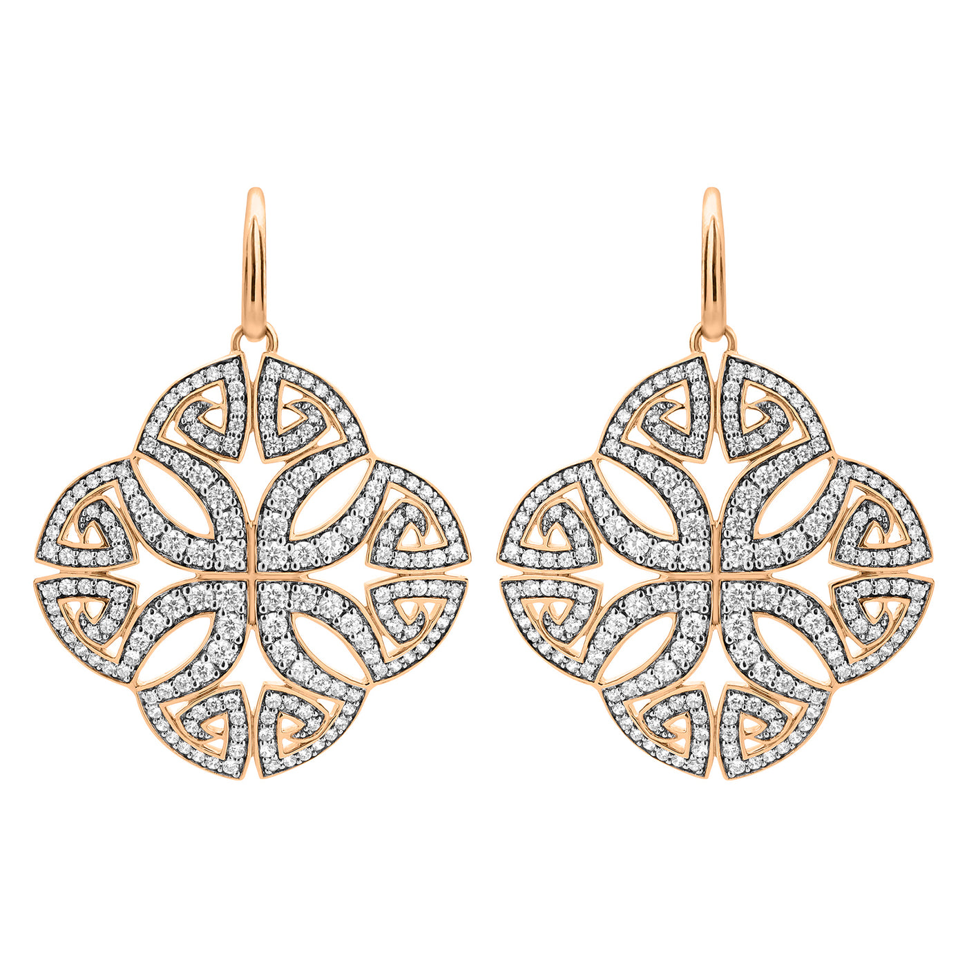 Soirée Pavé Earring - 18K Rose Gold Vermeil + CZ Blanc