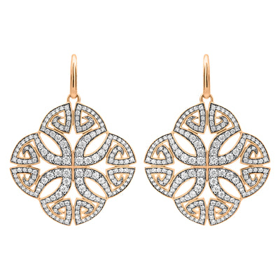 Soirée Pavé Earring - 18K Rose Gold Vermeil + CZ Blanc