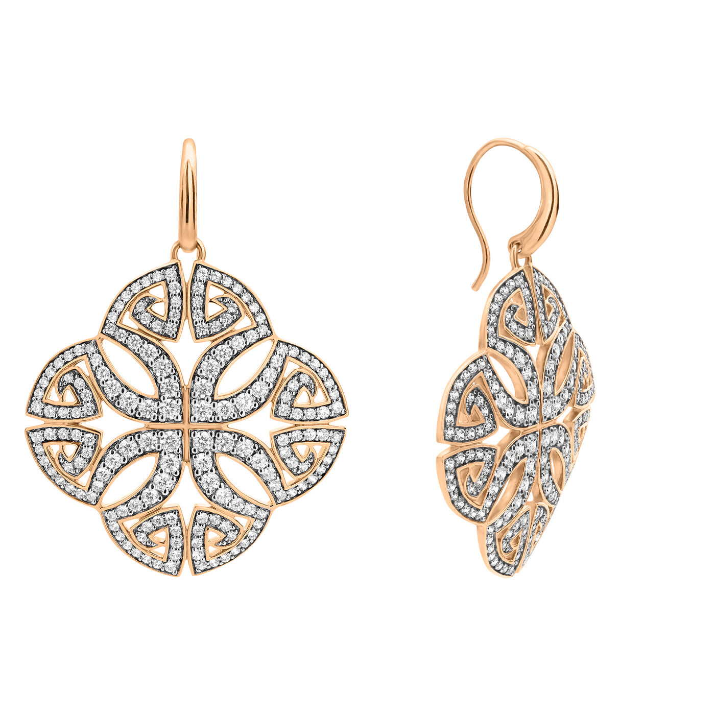 Soirée Pavé Earring - 18K Rose Gold Vermeil + CZ Blanc