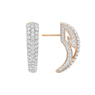 Talon Pavé Earring - 18K Rose Gold Vermeil + CZ Blanc