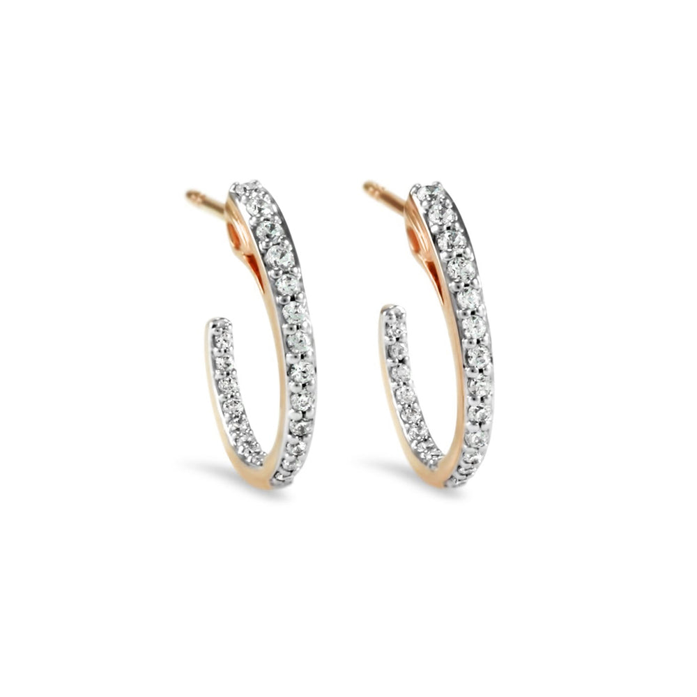 small pave hoops