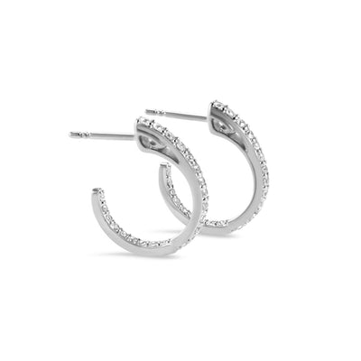sterling silver pave earrings