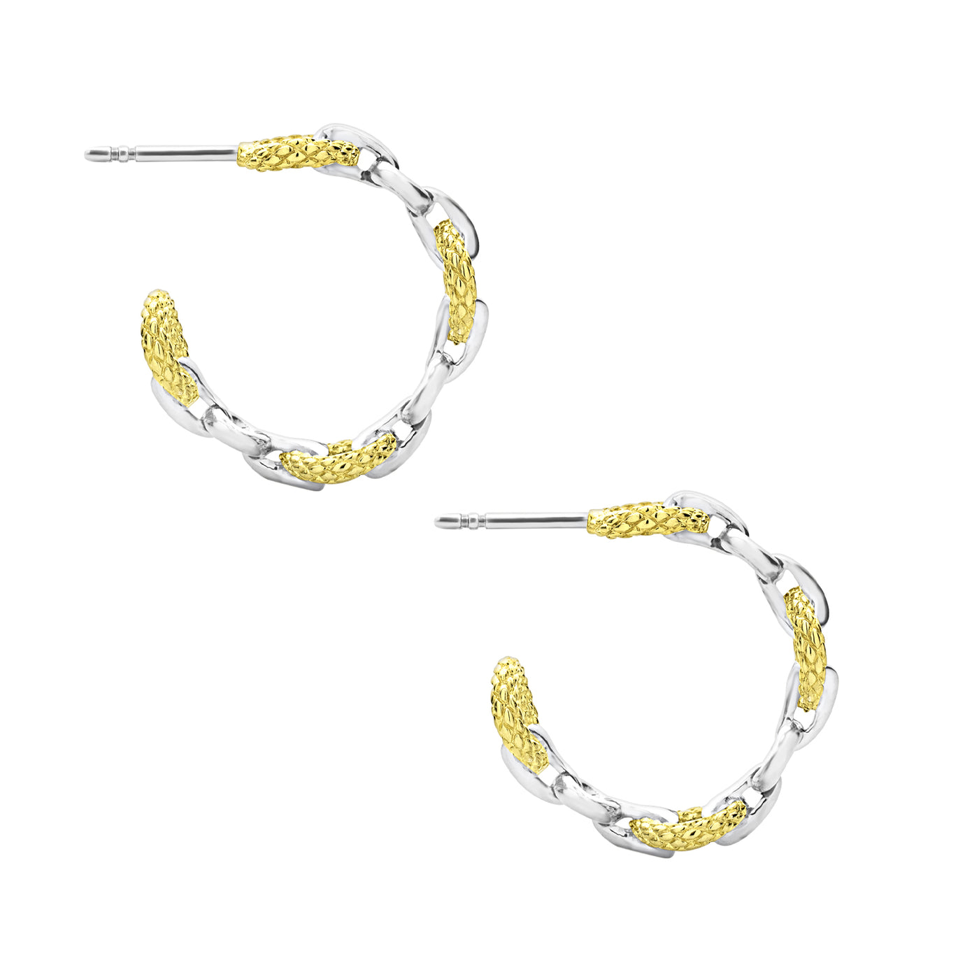 two tone hoop earrings