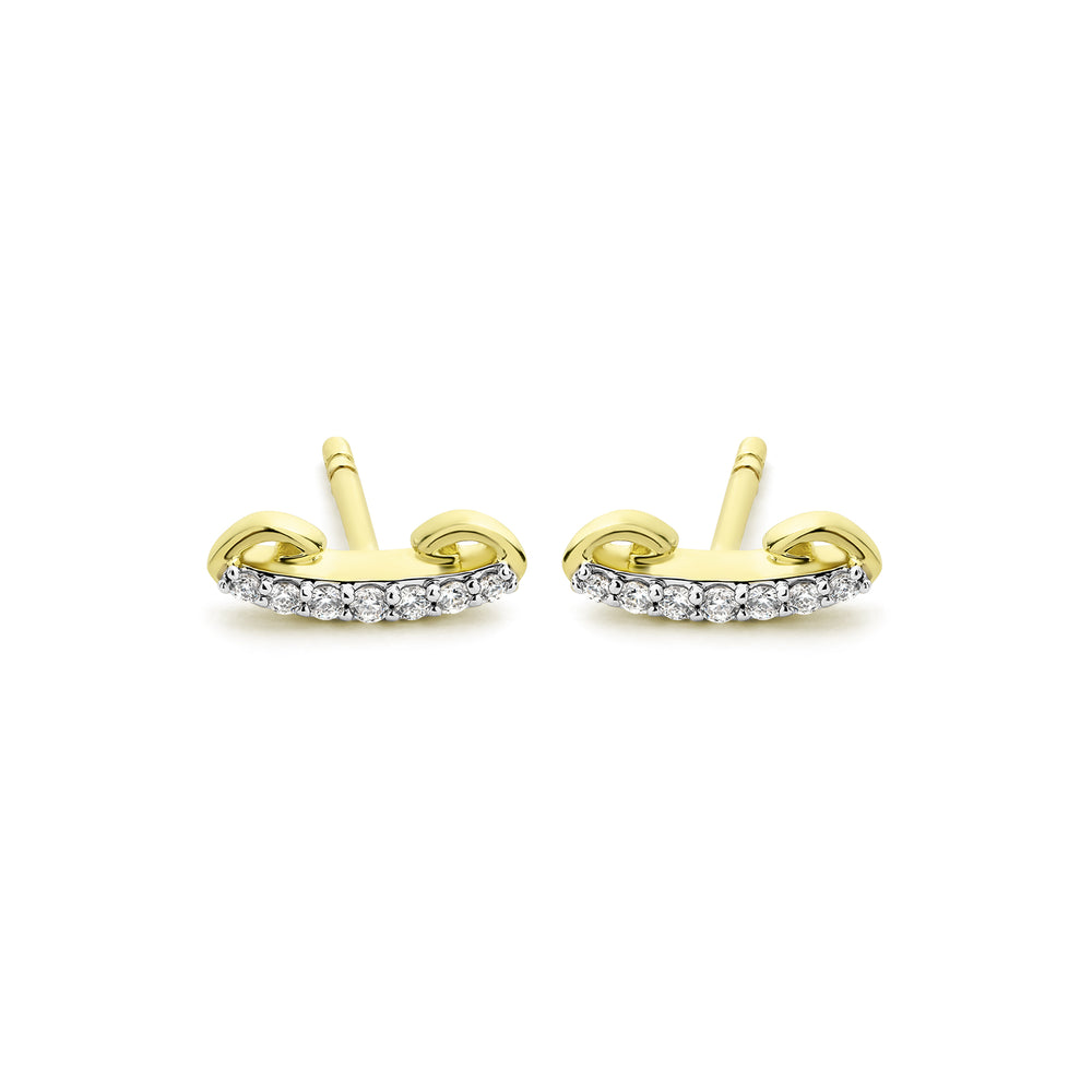 gold stud earring