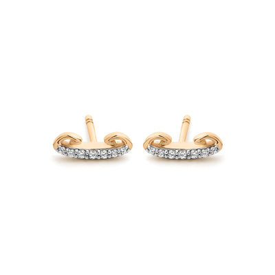 rose gold stud earrings