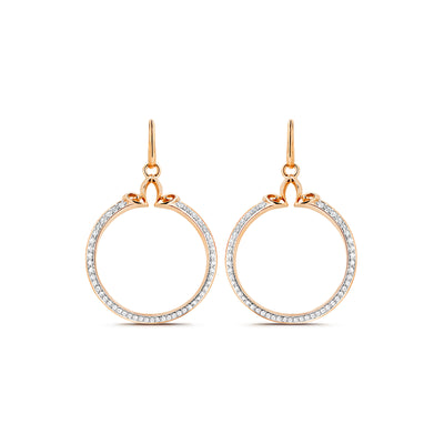rose gold cz earrings