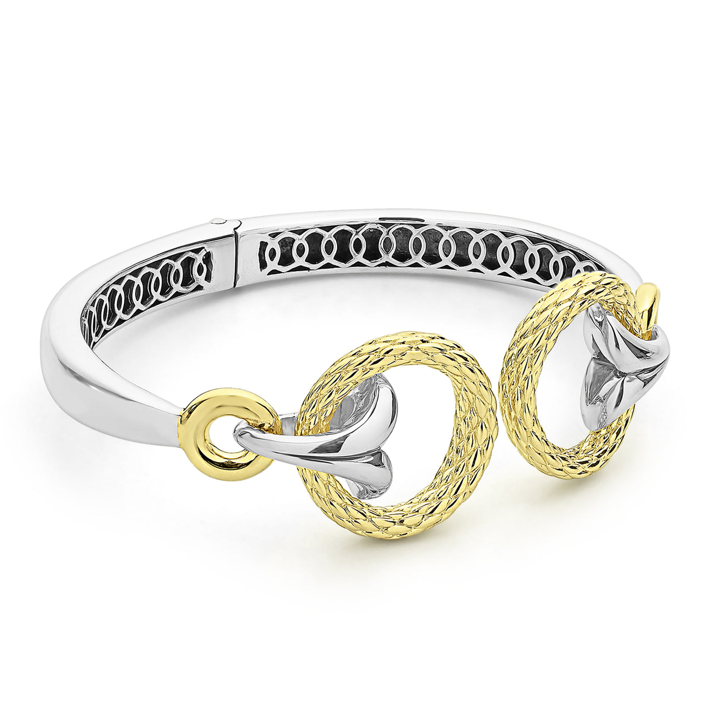 gold and silver bracelet