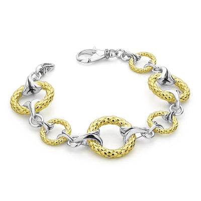 two tone link bracelet