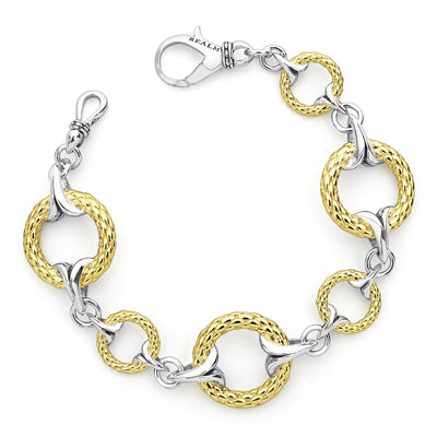 two tone link bracelet