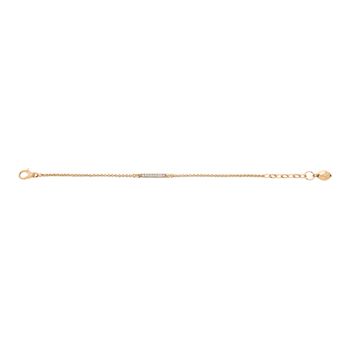 Linea Pavé Chain Bracelet - 18K Rose Gold Vermeil + CZ Blanc