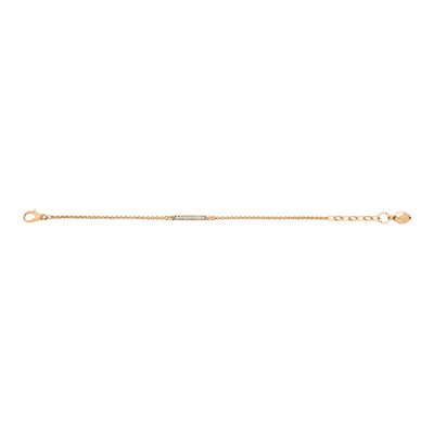 Linea Pavé Chain Bracelet - 18K Rose Gold Vermeil + CZ Blanc