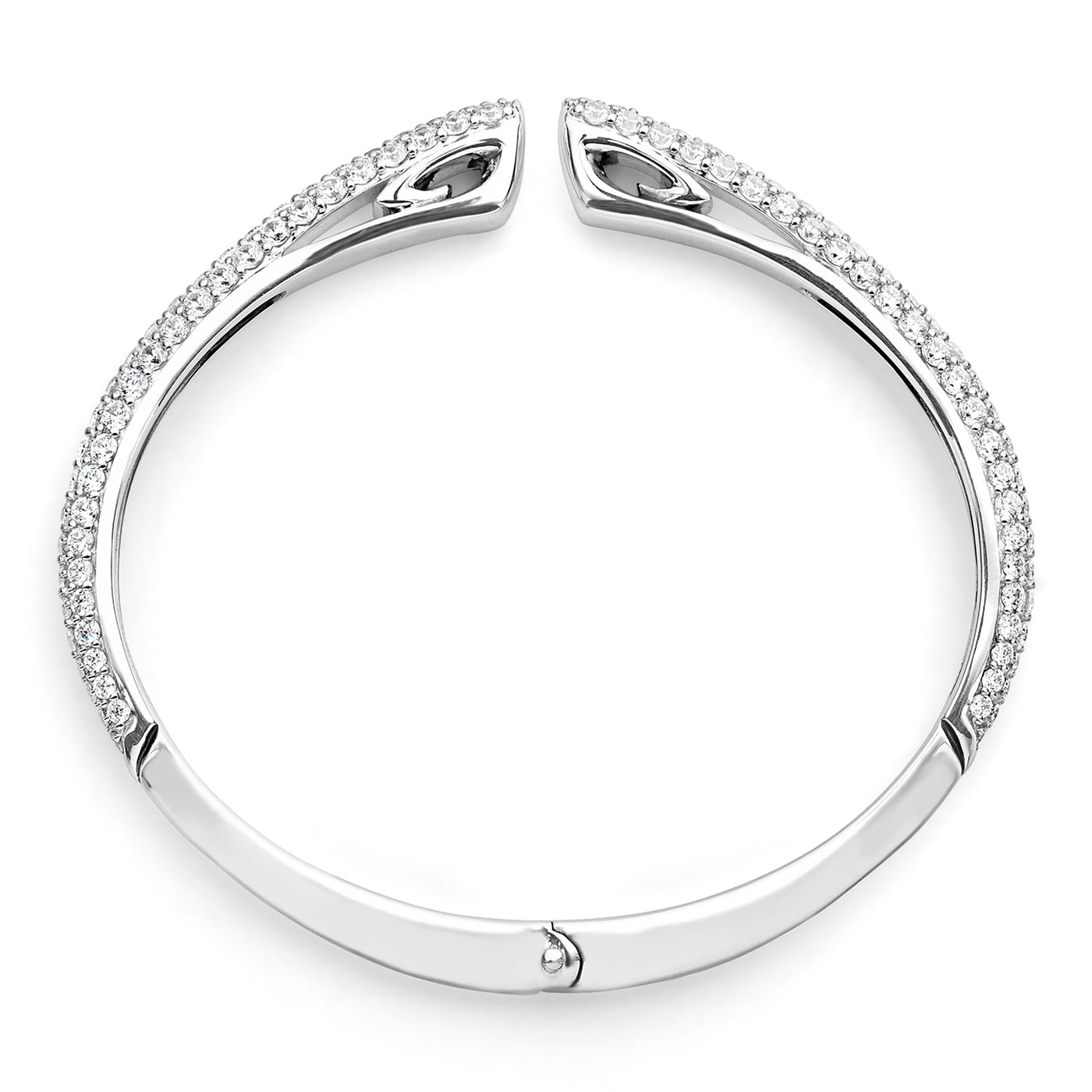 Spirit Pavé Cuff 5mm - Sterling Silver + CZ Blanc