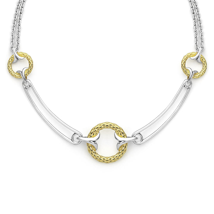 two tone chain necklace