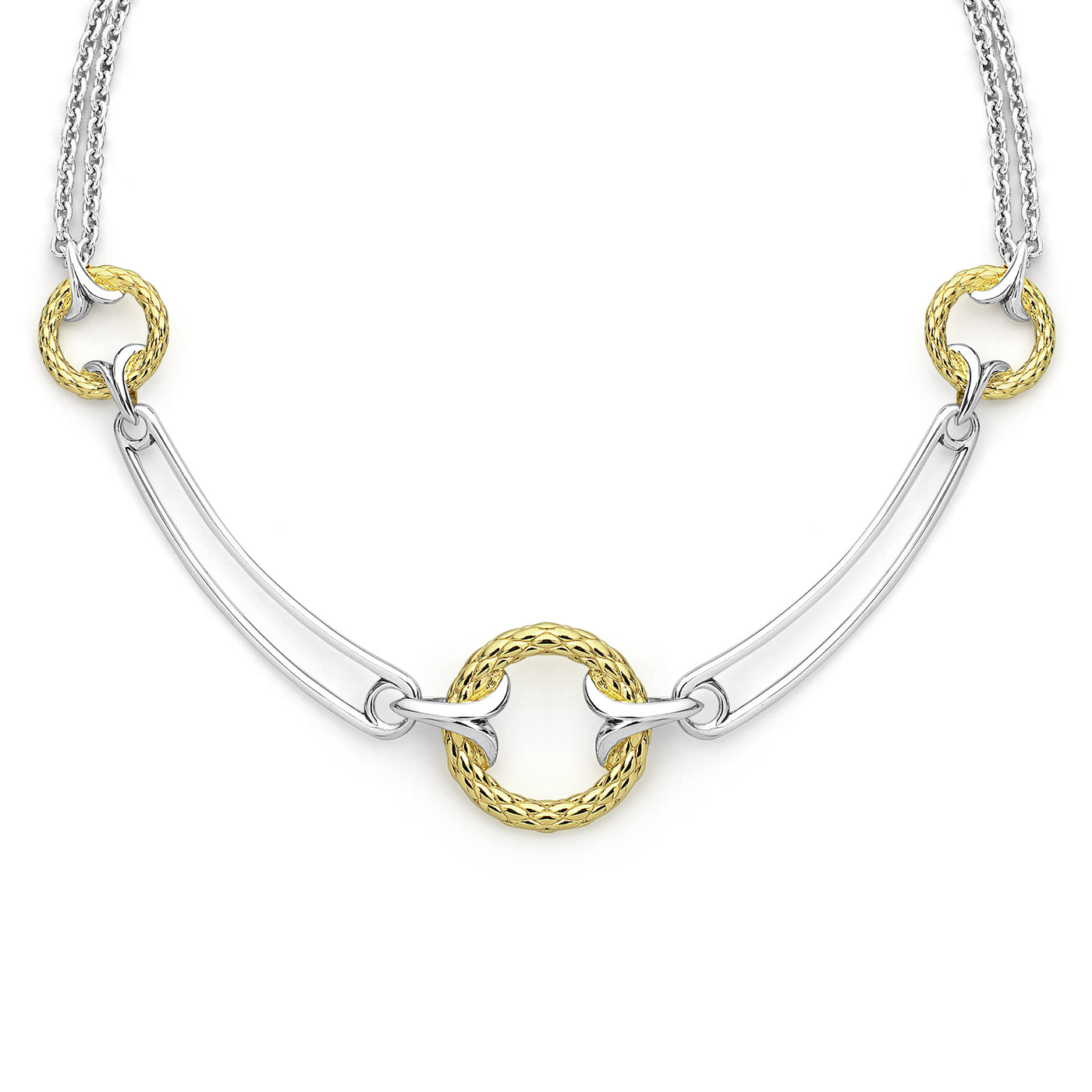 two tone chain necklace