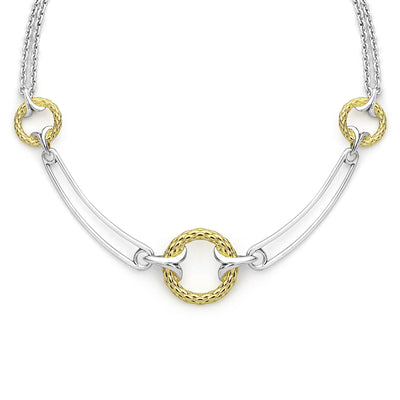 two tone chain necklace