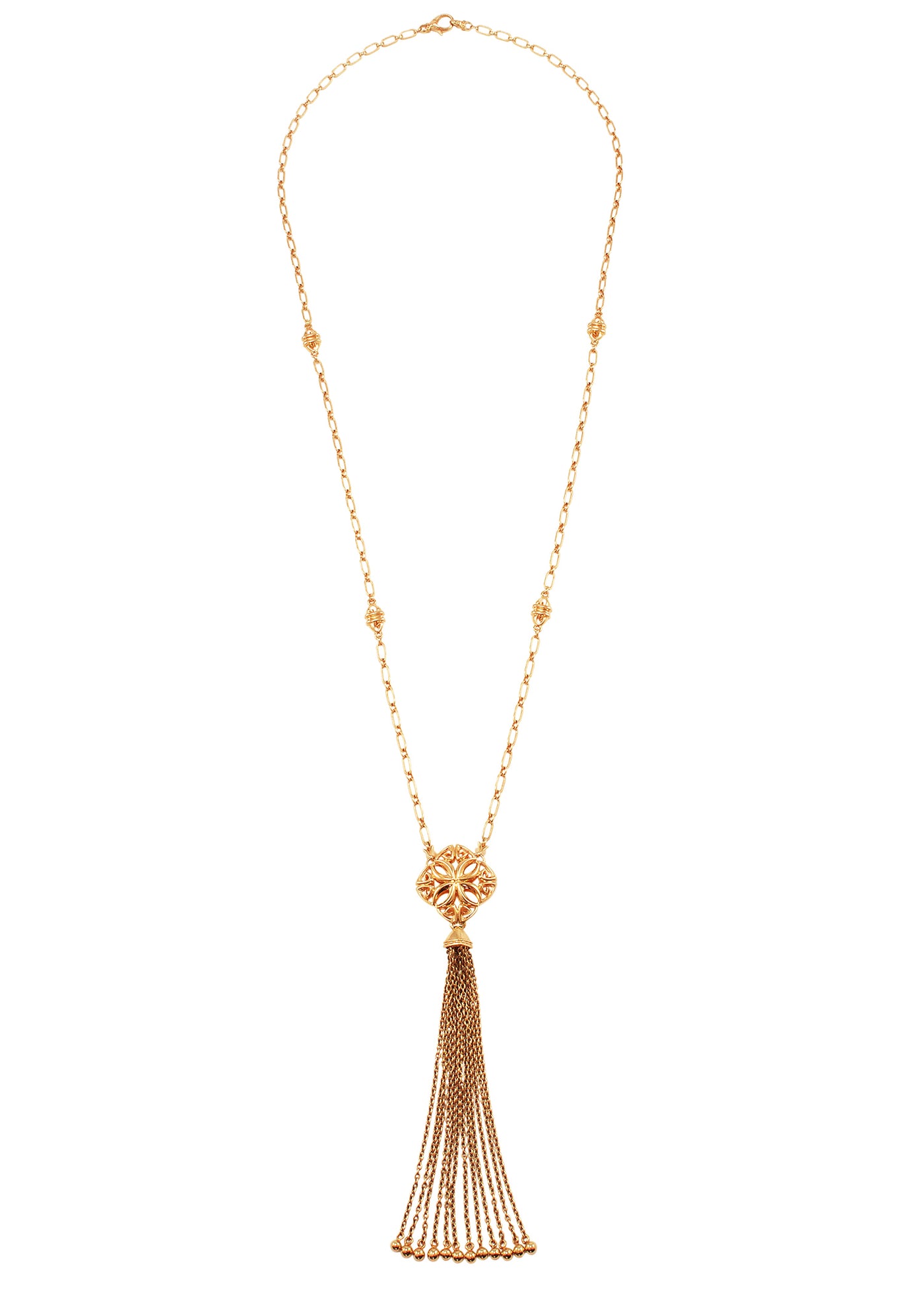 rose gold tassel necklace