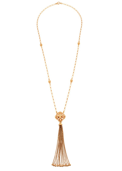 rose gold tassel necklace