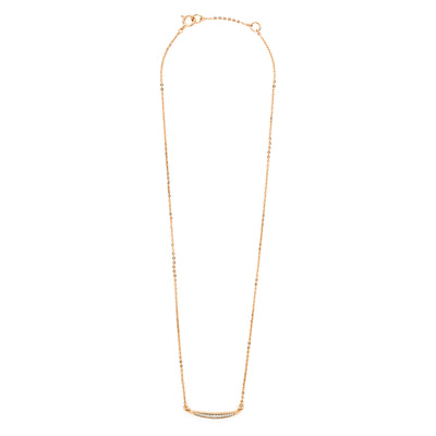 Crescent Pavé Necklace Medium - 18K Rose Gold Vermeil + CZ Blanc