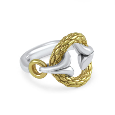 two tone cocktail ring