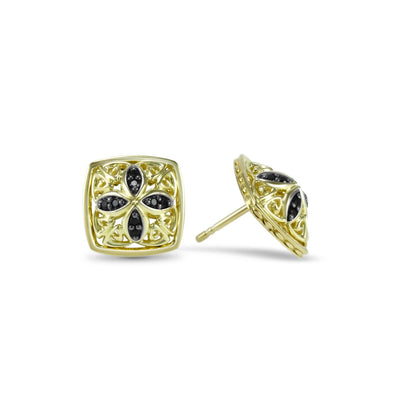 gold pave stud