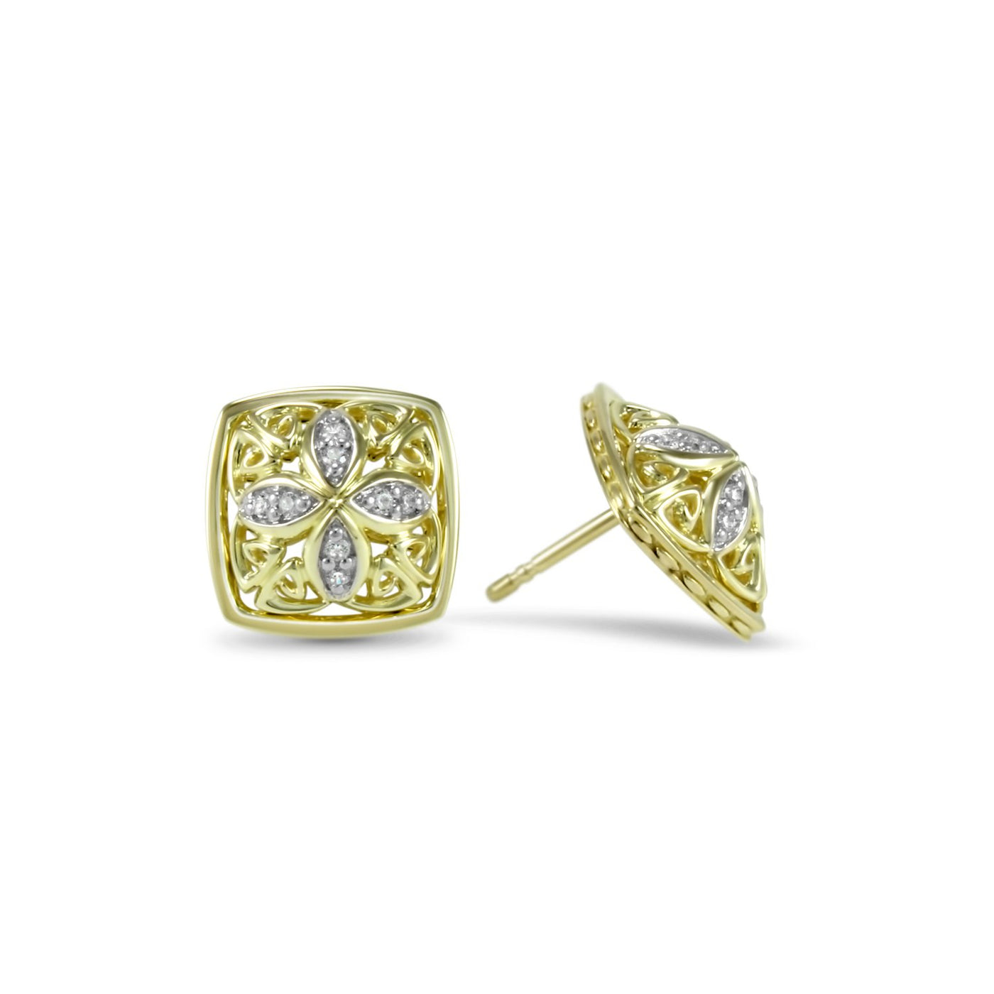 gold stud earrings