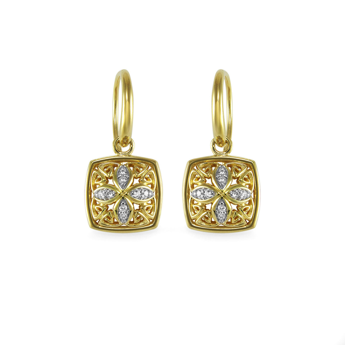 gold drop earrings