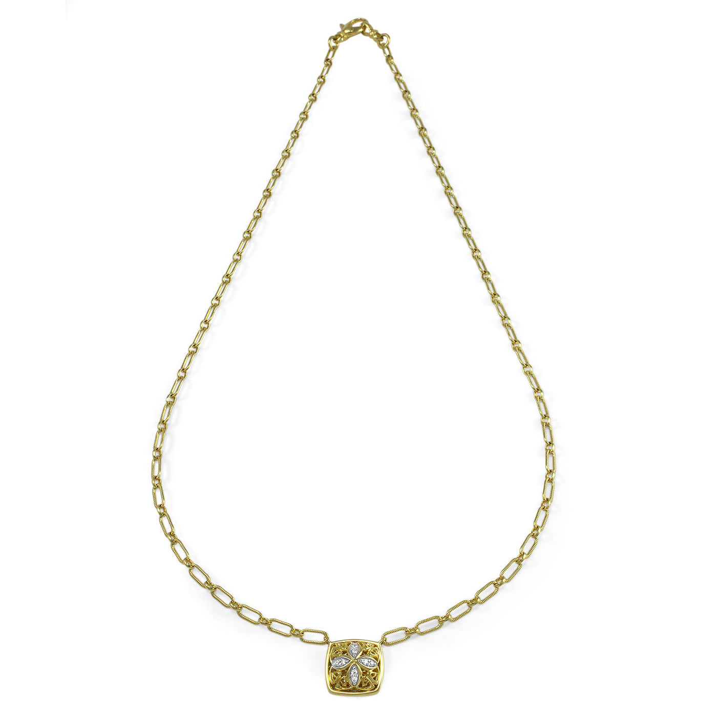 gold pave necklace