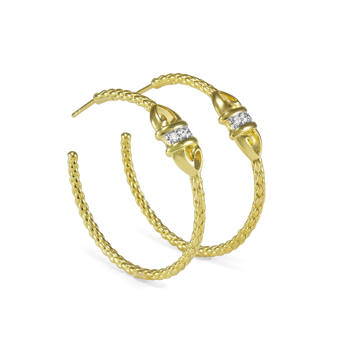 Gold hoop earring