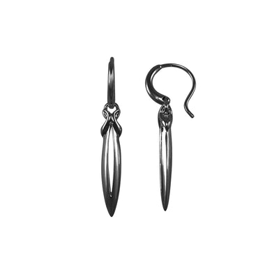 black drop earrings