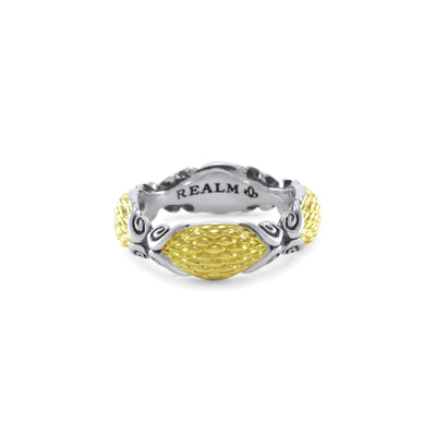 Mosaic Python Stack Ring 6.5 - Two Tone