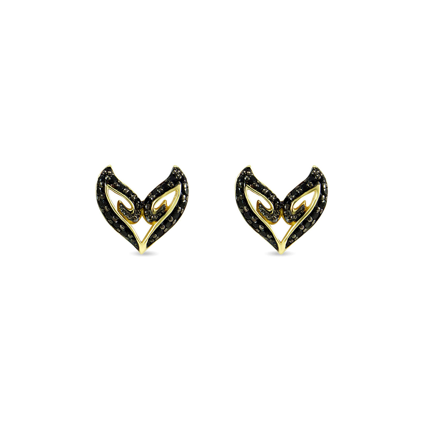 gold v stud earring
